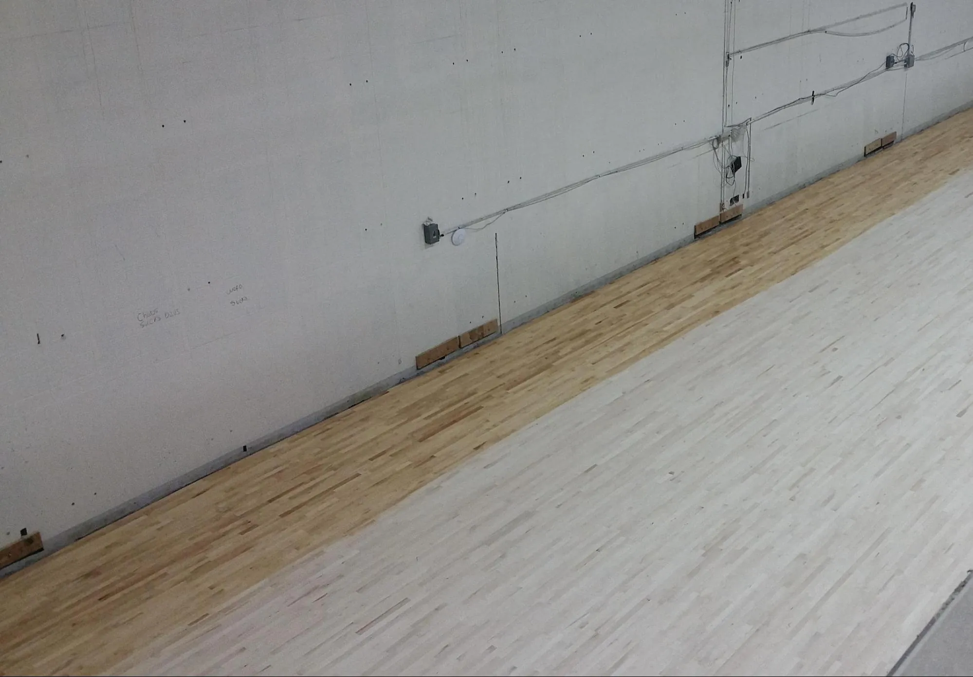 sealant under the bleachers